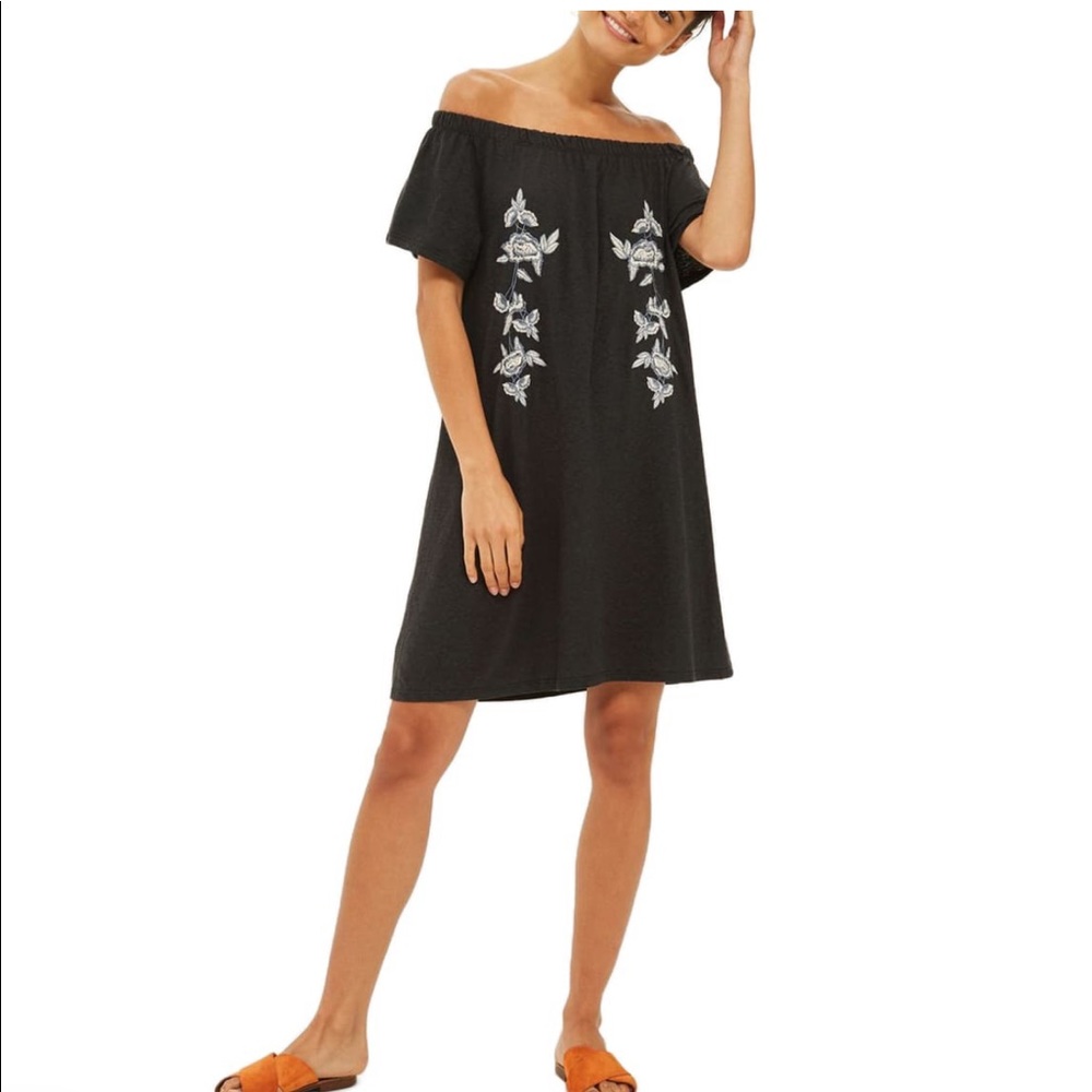 Topshop embroidered dress